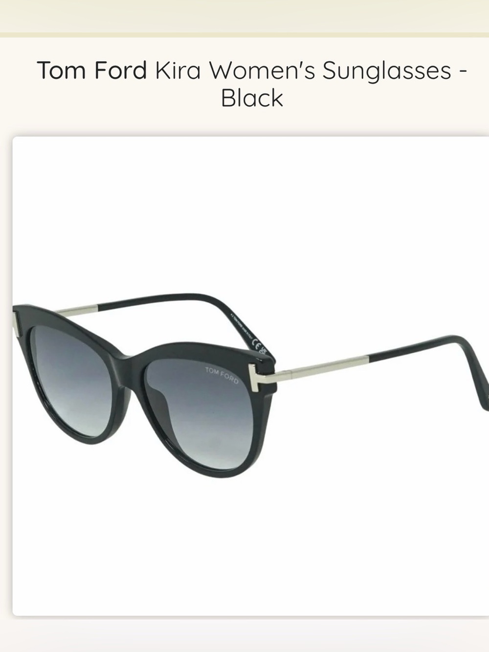Tom Ford Black Kira Sunglasses with gradient lenses - Picture 7 of 8